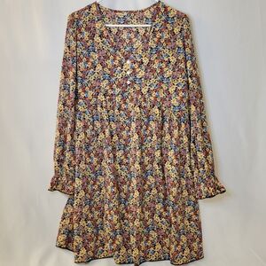 Source Unknown Floral Long Sleeve Dress - Multicolor
